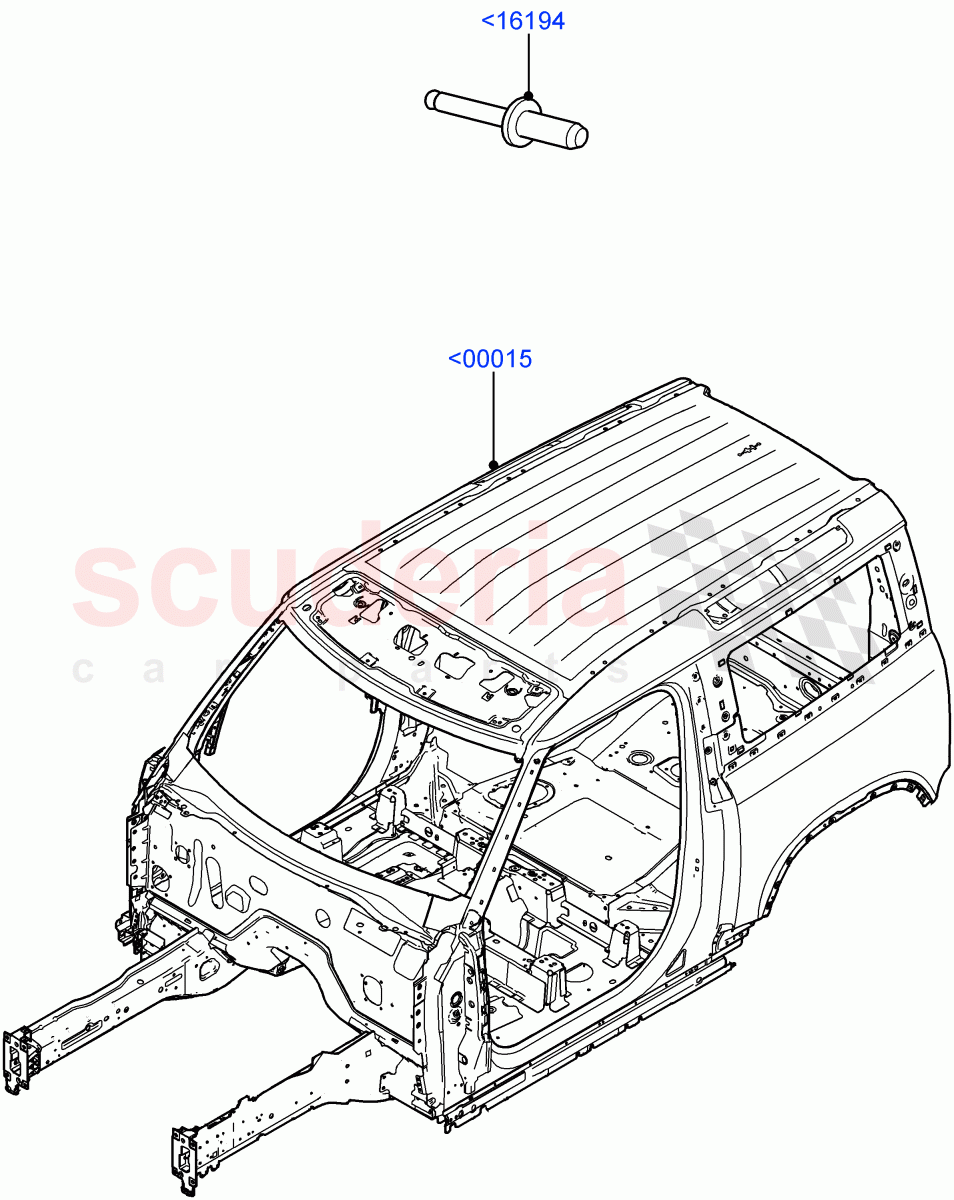 Bodyshell (Short Wheelbase) of Land Rover Land Rover Defender (2020+) [2.0 Turbo Diesel]