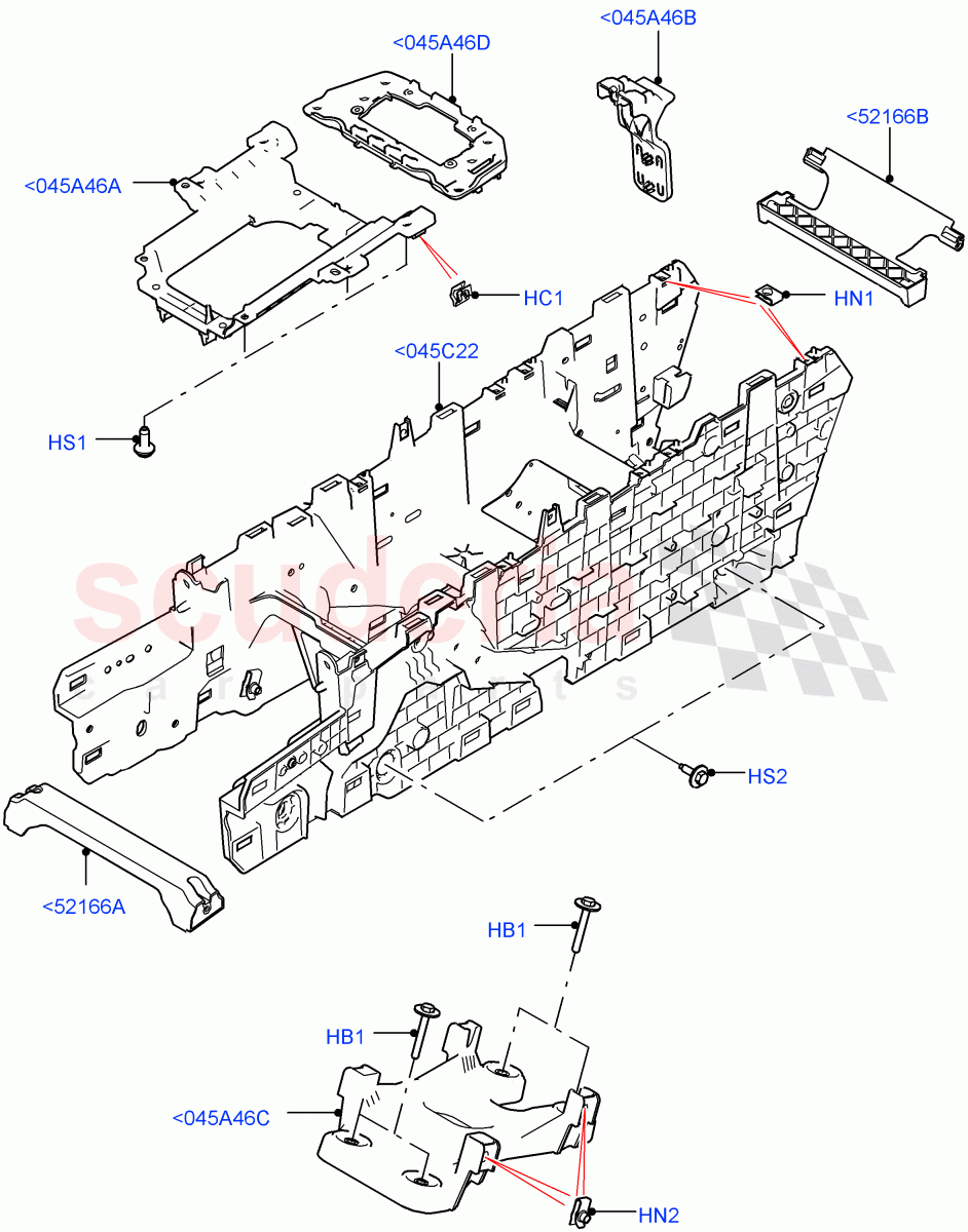 Console - Floor (Internal Components) (Itatiaia (Brazil)) ((V) FROMGT000001) of Land Rover Land Rover Discovery Sport (2015+) [2.0 Turbo Petrol AJ200P]