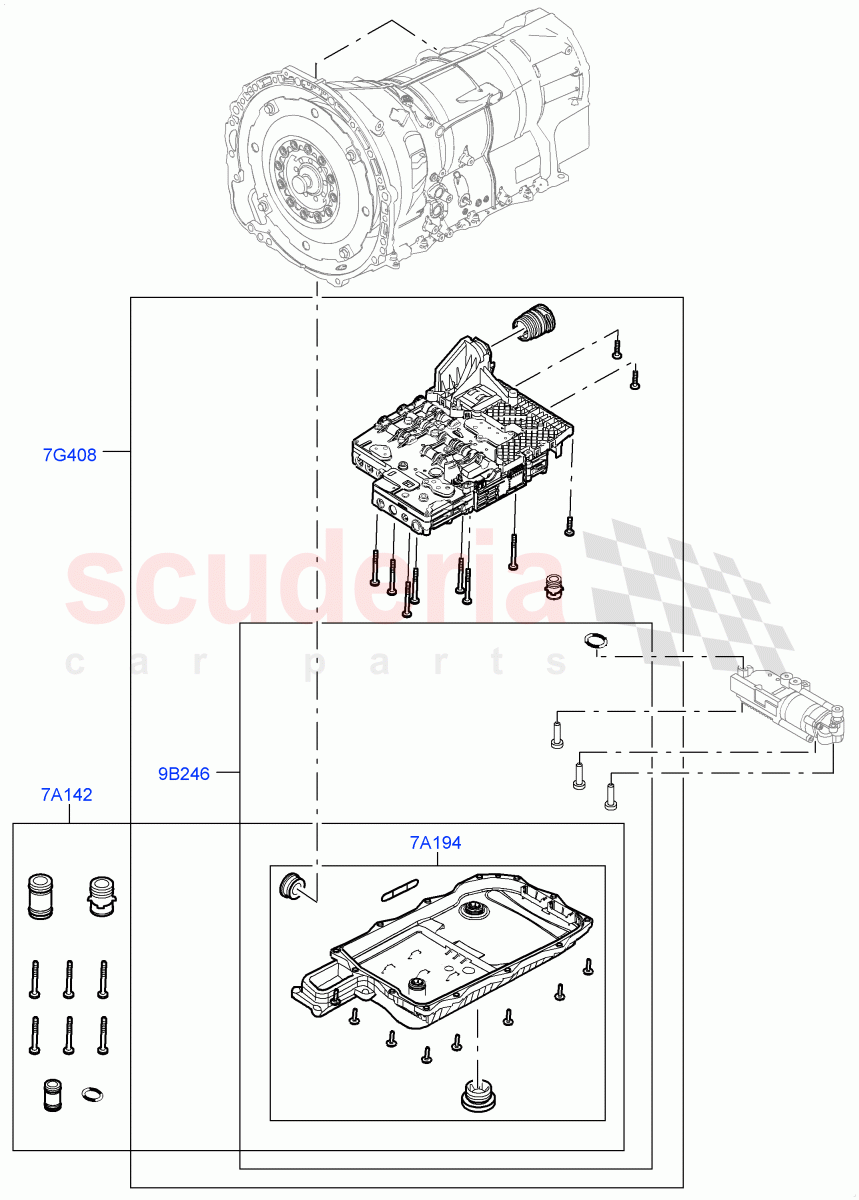 Valve Body - Main Control & Servo's (Transmission Control Valve) (8HP Gen3 Hybrid Trans) ((V) FROMJA000001) of Land Rover Land Rover Range Rover (2012-2021) [3.0 DOHC GDI SC V6 Petrol]