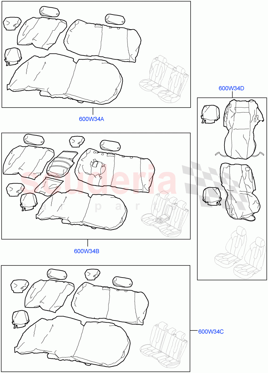 Accessory Seat Covers (Accessory) (Halewood (UK), Itatiaia (Brazil)) of Land Rover Land Rover Range Rover Evoque (2012-2018) [2.0 Turbo Petrol GTDI]