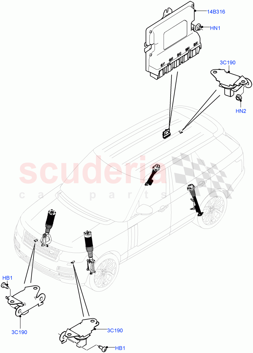 Electronic Damper Control (With Continuous Variable Damping) of Land Rover Land Rover Range Rover (2012-2021) [4.4 DOHC Diesel V8 DITC]