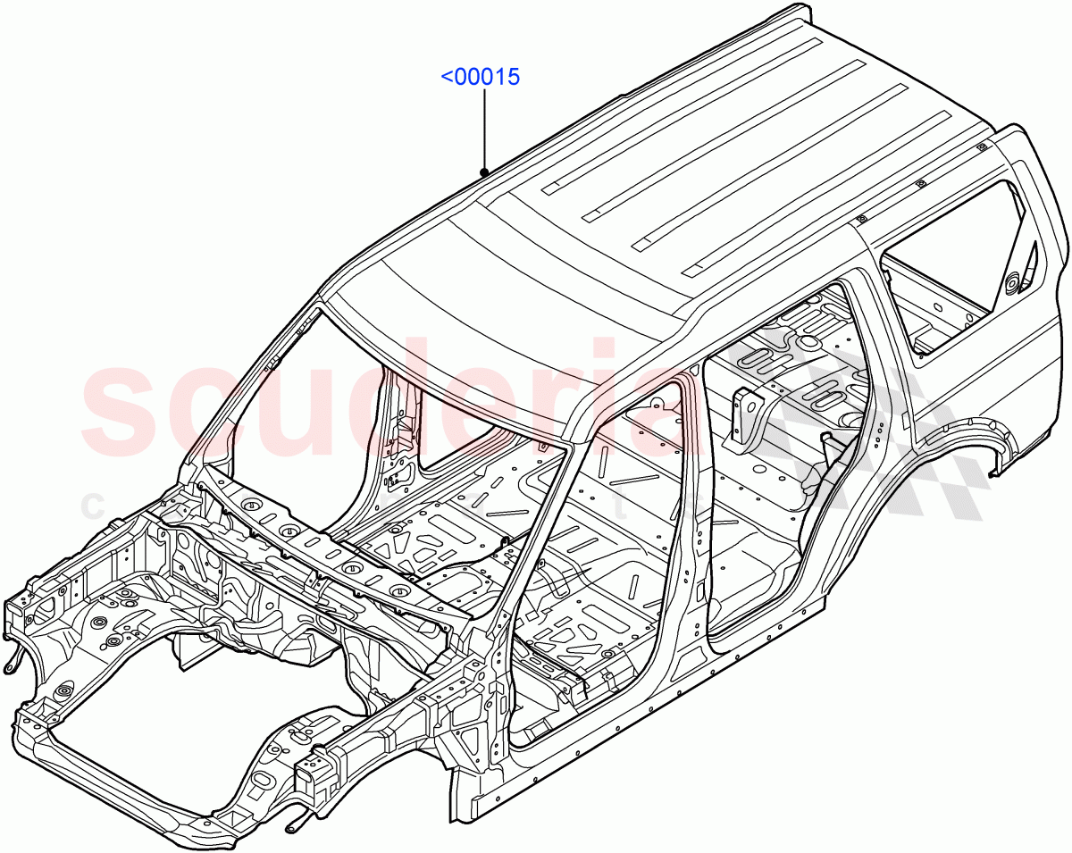 Bodyshell ((V) FROMAA000001) of Land Rover Land Rover Discovery 4 (2010-2016) [5.0 OHC SGDI NA V8 Petrol]