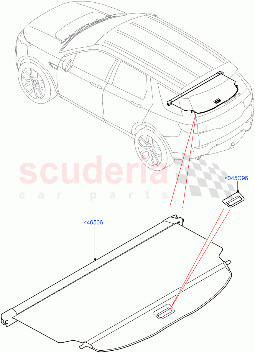 Load Compartment Trim (Package Tray, Upper) (Changsu (China)) ((V) FROMFG000001) of Land Rover Land Rover Discovery Sport (2015+) [2.0 Turbo Petrol AJ200P]
