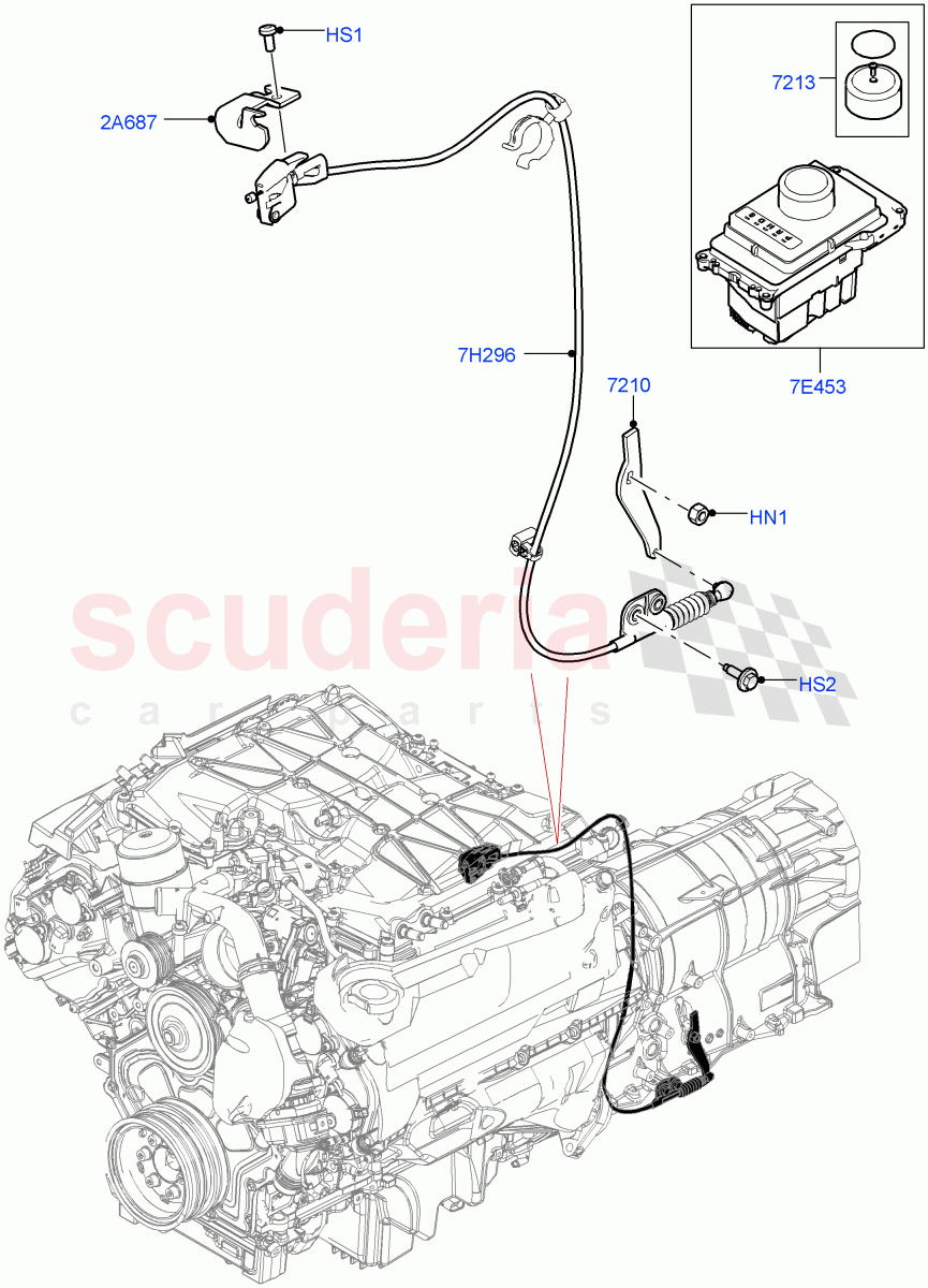 Gear Change-Automatic Transmission (5.0 Petrol AJ133 DOHC CDA, 8 Speed Auto Trans ZF 8HP70 4WD, 5.0L P AJ133 DOHC CDA S/C Enhanced) ((V) FROMJA000001) of Land Rover Land Rover Range Rover (2012-2021) [2.0 Turbo Petrol GTDI]