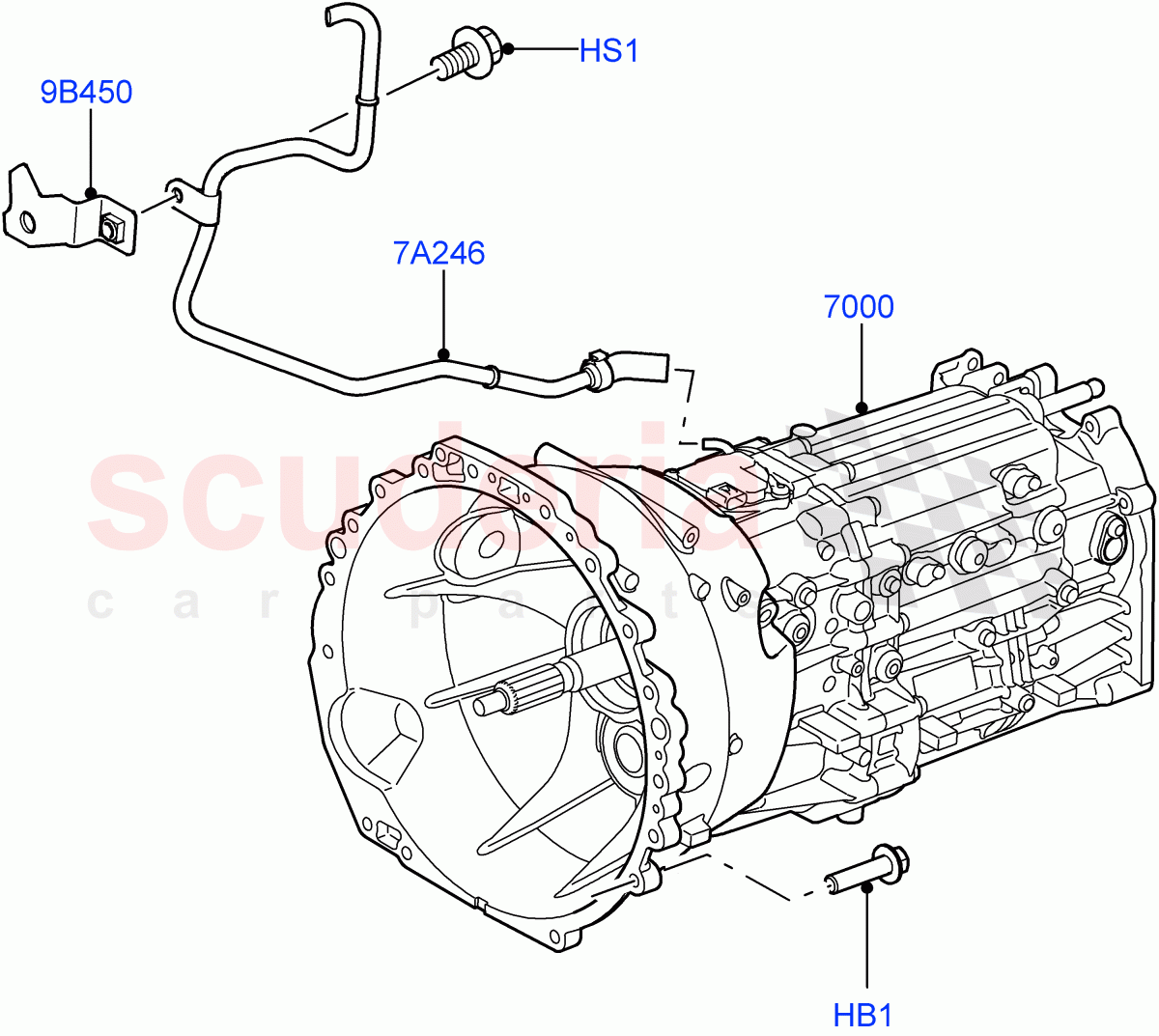 Manual Transaxle And Case (6 Speed Man ZF S6-53) ((V) FROMAA000001, (V) TOBA999999) of Land Rover Land Rover Discovery 4 (2010-2016) [3.0 Diesel 24V DOHC TC]