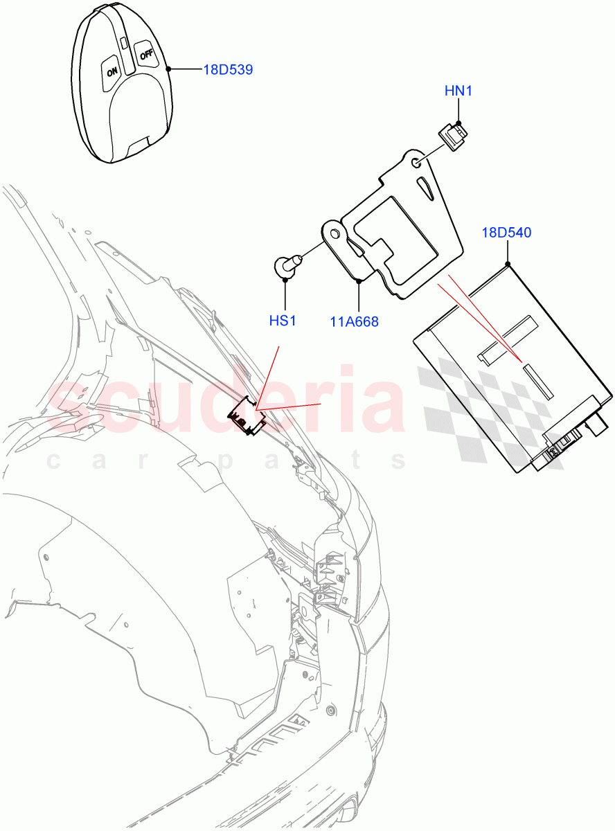 Auxiliary Fuel Fired Pre-Heater (Remote Control) (Fuel Heater W/Pk Heat With Remote) ((V) FROMKA000001) of Land Rover Land Rover Range Rover (2012-2021) [3.0 Diesel 24V DOHC TC]