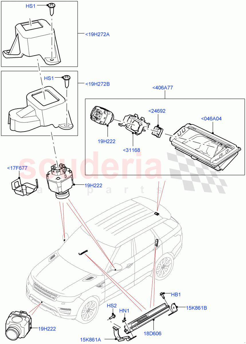 Camera Equipment (Surround Camera System) ((V) FROMGA000001) of Land Rover Land Rover Range Rover Sport (2014+) [2.0 Turbo Petrol GTDI]