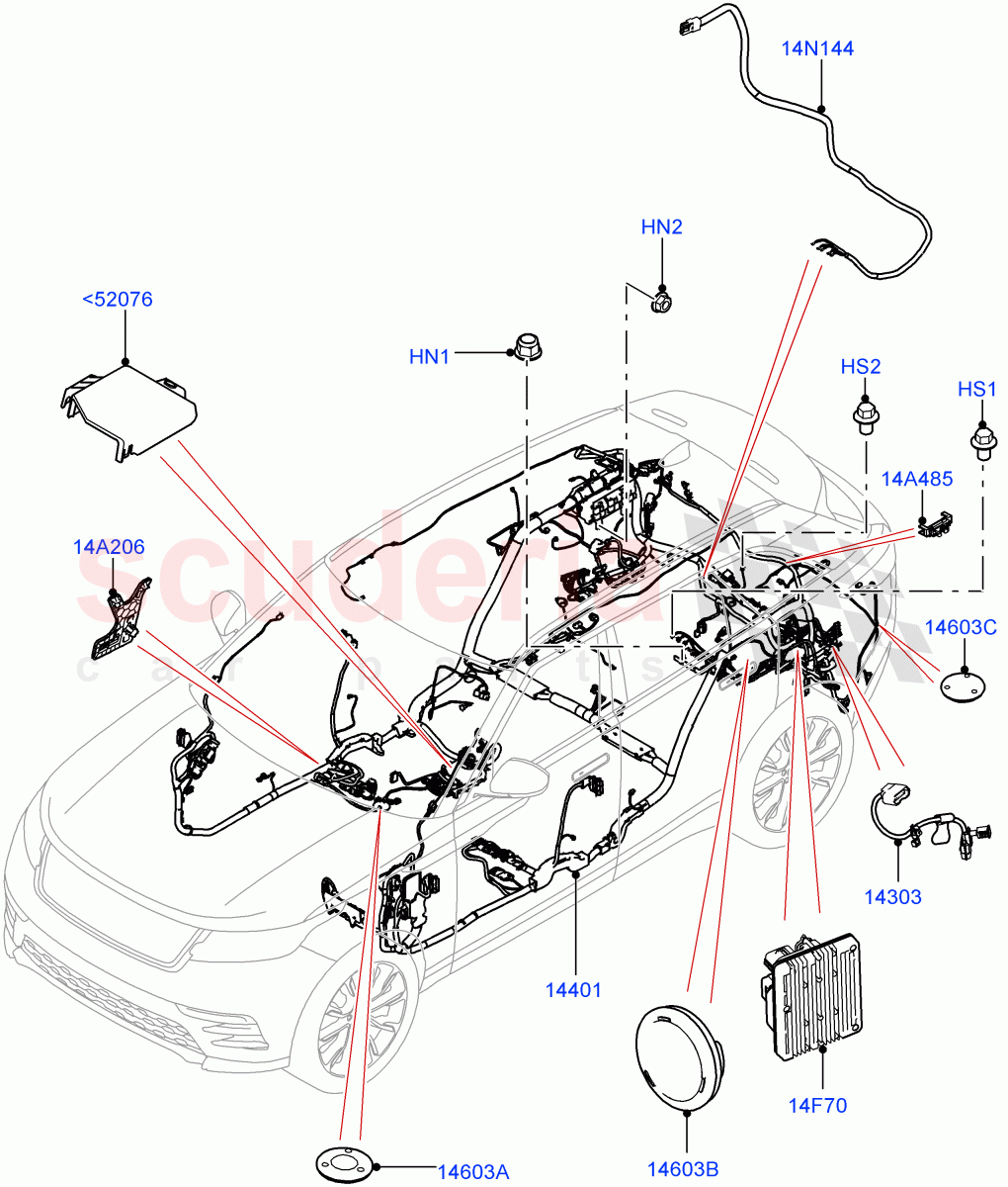 Main Harness of Land Rover Land Rover Range Rover Velar (2017+) [2.0 Turbo Diesel]