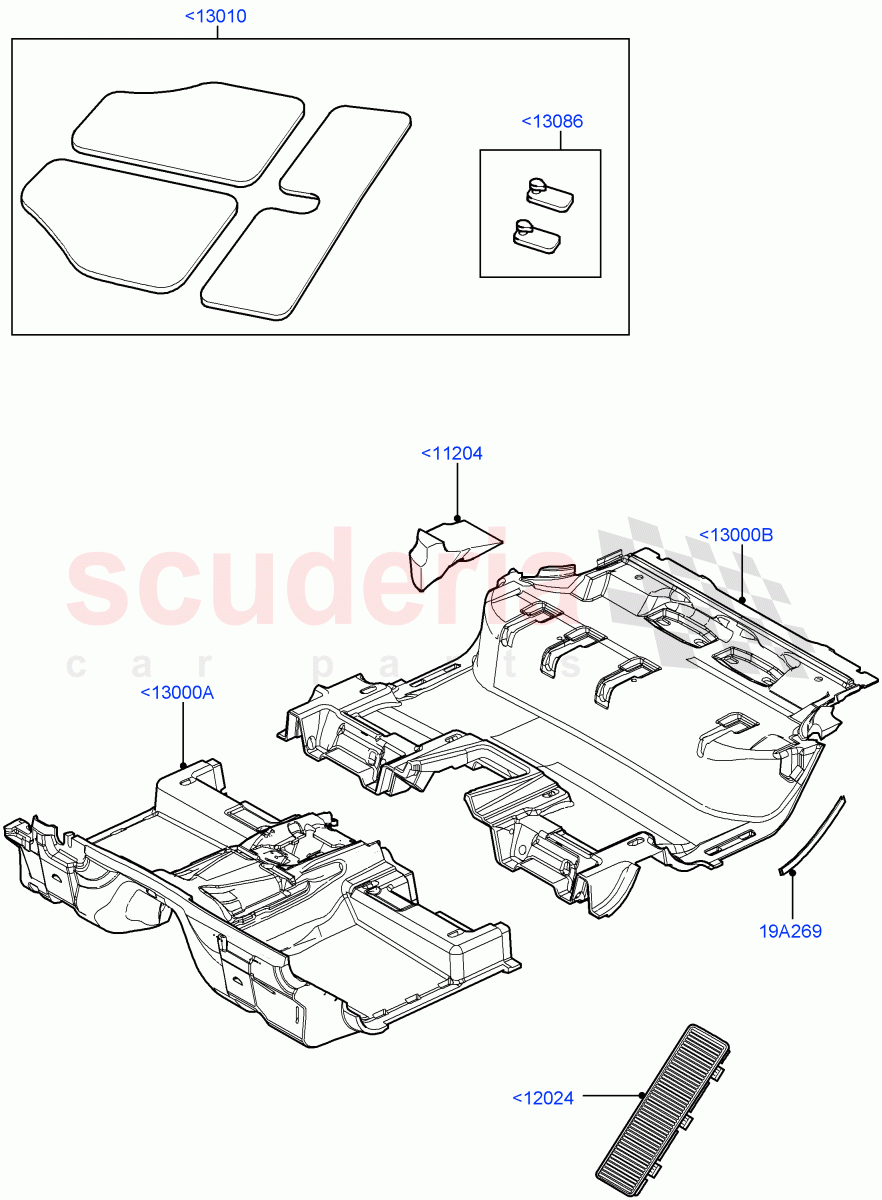 Floor Trim ((V) FROMAA000001) of Land Rover Land Rover Range Rover (2010-2012) [3.6 V8 32V DOHC EFI Diesel]