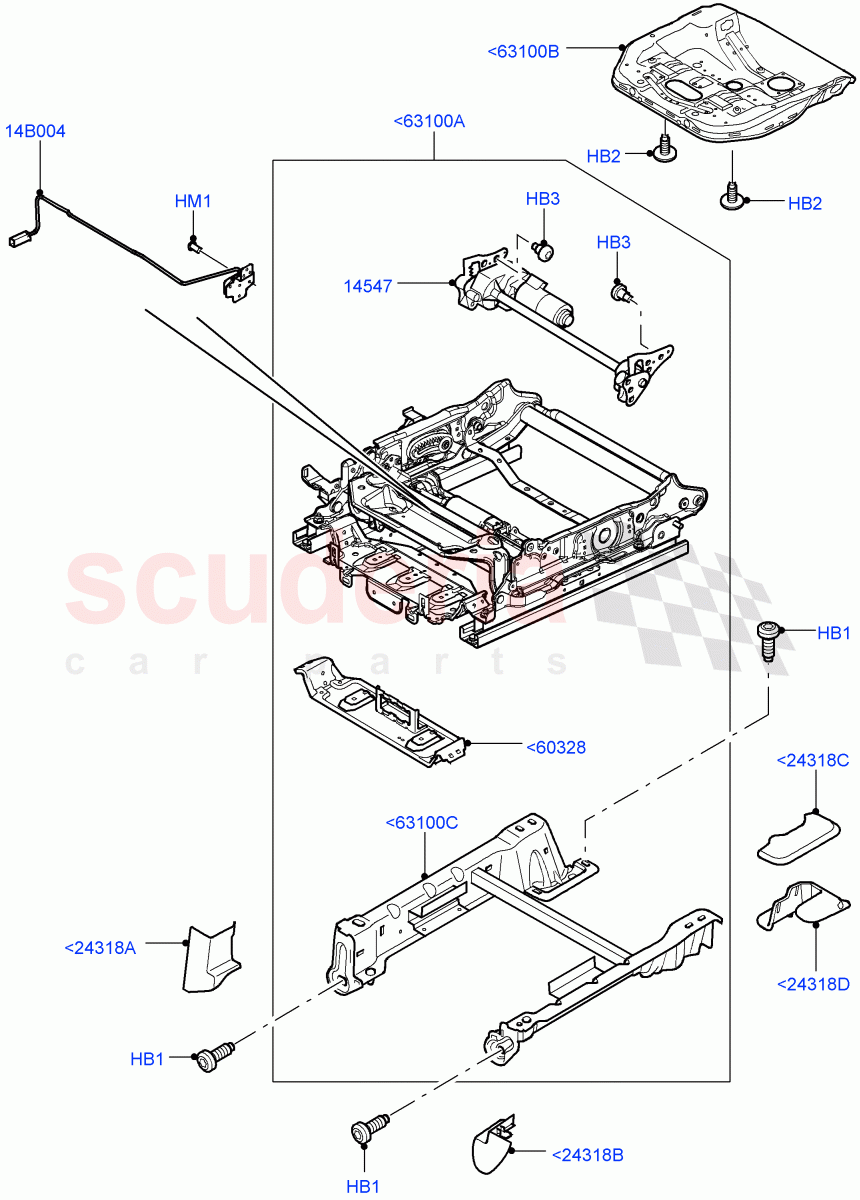 Front Seat Base (Electric Front Seat Adj Drv Memory) ((V) FROMAA000001) of Land Rover Land Rover Range Rover Sport (2010-2013) [3.0 Diesel 24V DOHC TC]