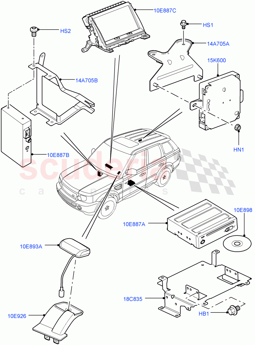 Navigation System ((V) TO9A999999) of Land Rover Land Rover Range Rover Sport (2005-2009) [2.7 Diesel V6]