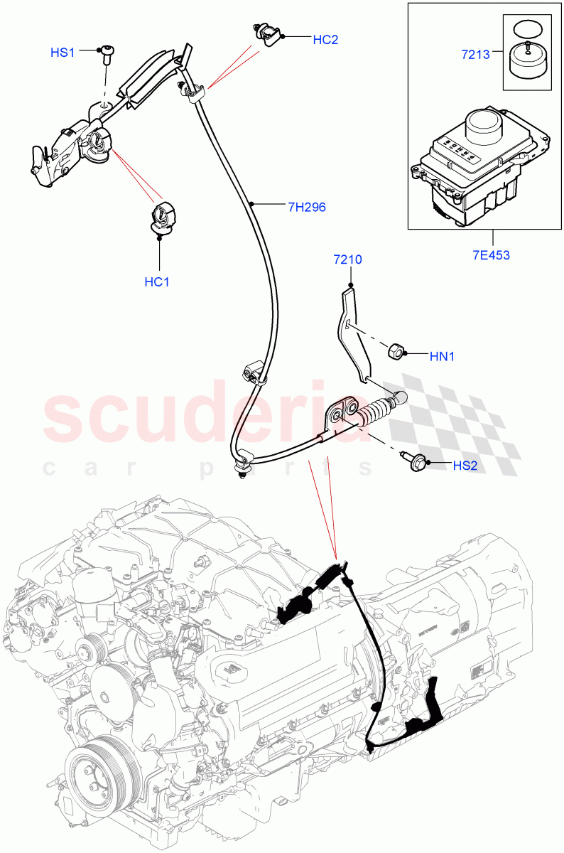 Gear Change-Automatic Transmission (Solihull Plant Build) (2.0L I4 DSL MID DOHC AJ200, 8 Speed Auto Trans ZF 8HP45, 3.0L DOHC GDI SC V6 PETROL) ((V) FROMHA000001) of Land Rover Land Rover Range Rover (2012-2021) [3.0 Diesel 24V DOHC TC]