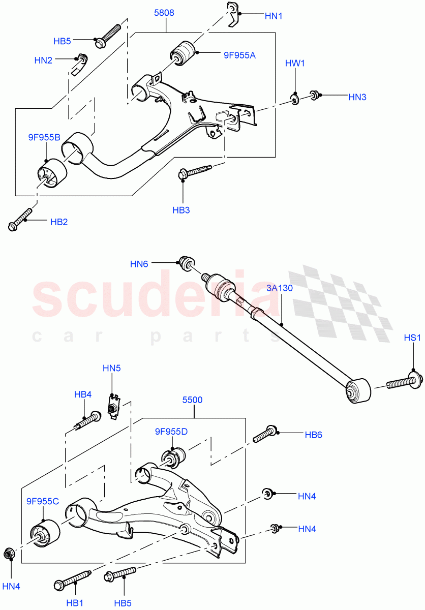Rear Knuckle And Suspension Arms (Rear Lower And Upper Arms) ((V) FROMAA000001) of Land Rover Land Rover Discovery 4 (2010-2016) [4.0 Petrol V6]