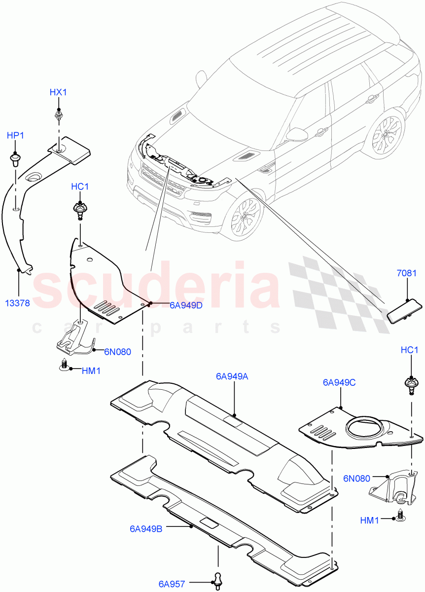 Engine Compartment - Covers of Land Rover Land Rover Range Rover Sport (2014+) [2.0 Turbo Diesel]