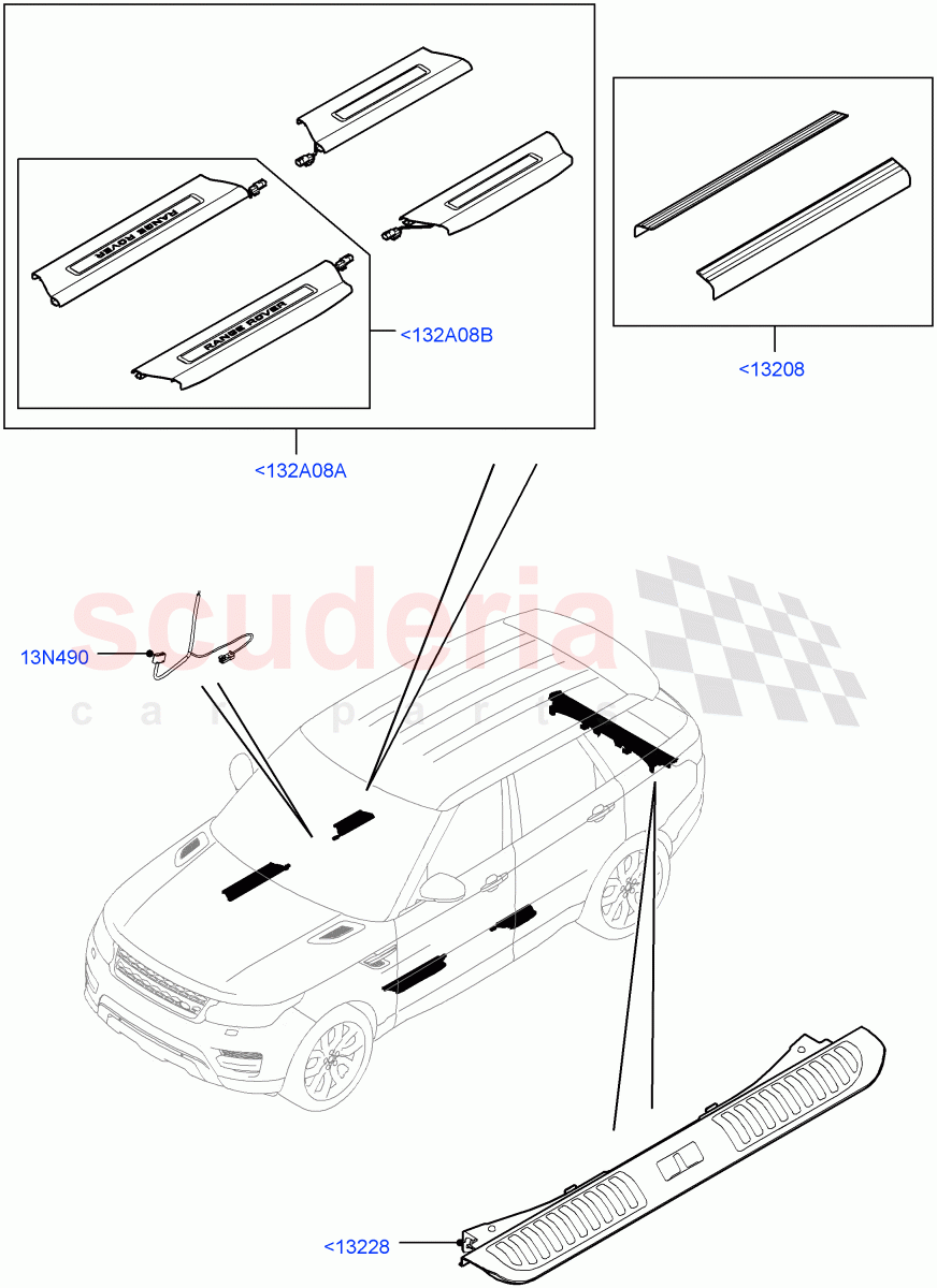 Door Sill Finishers (Accessory) of Land Rover Land Rover Range Rover Sport (2014+) [2.0 Turbo Petrol AJ200P]