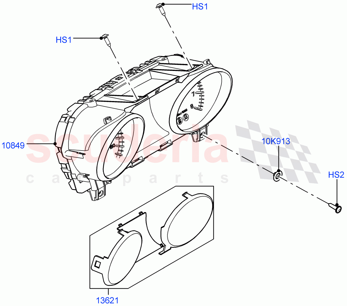 Instrument Cluster (Halewood (UK)) ((V) TOKH999999) of Land Rover Land Rover Discovery Sport (2015+) [2.0 Turbo Diesel]