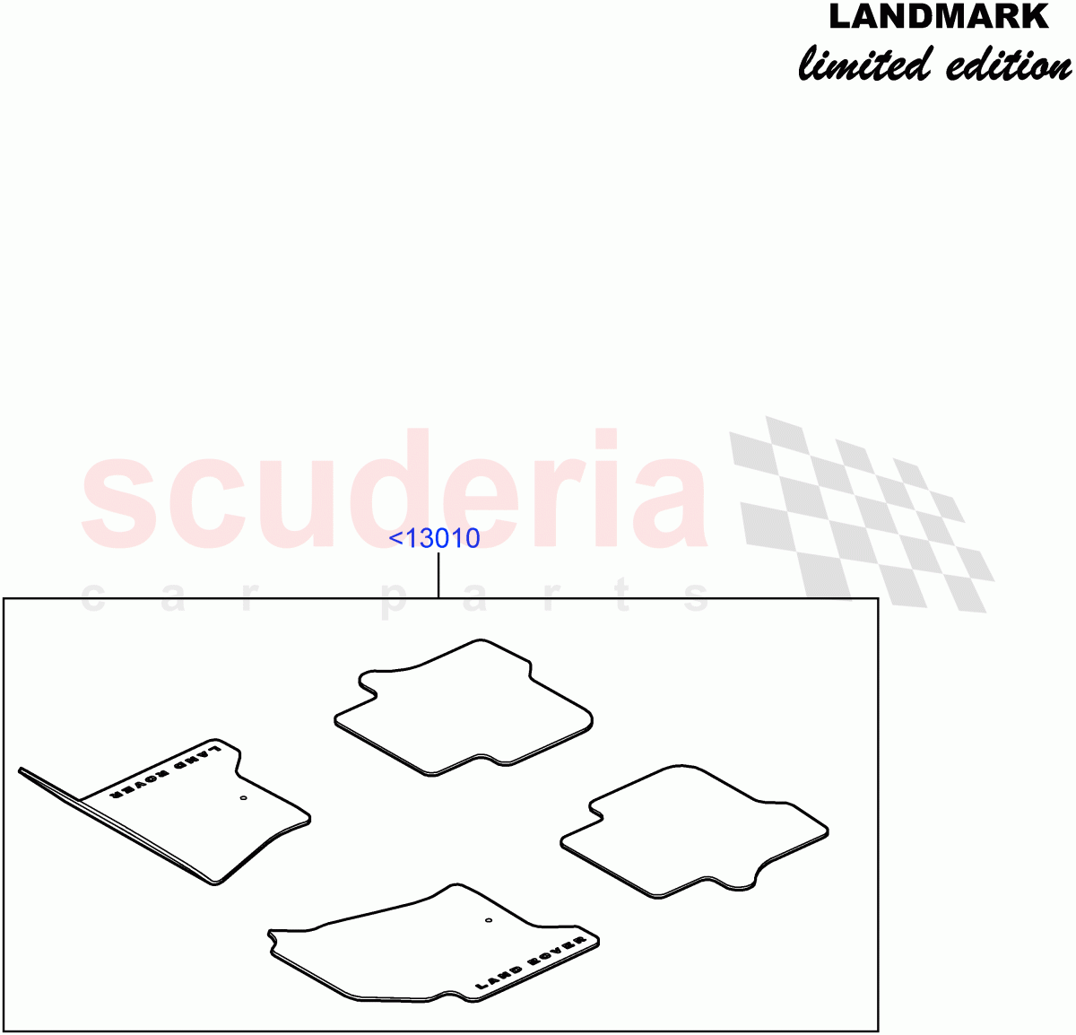 Floor Trim (Landmark Limited Edition) ((V) FROMBA000001) of Land Rover Land Rover Discovery 4 (2010-2016) [5.0 OHC SGDI NA V8 Petrol]