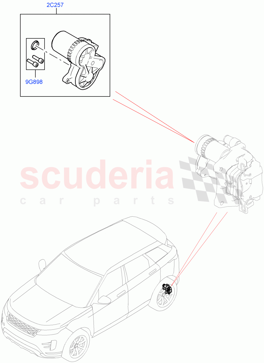 Parking Brake (Changsu (China)) of Land Rover Land Rover Range Rover Evoque (2019+) [2.0 Turbo Diesel AJ21D4]