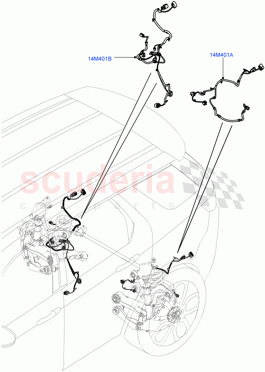 Electrical Wiring - Chassis (Chassis) (Halewood (UK)) ((V) TOKH999999) of Land Rover Land Rover Discovery Sport (2015+) [2.2 Single Turbo Diesel]