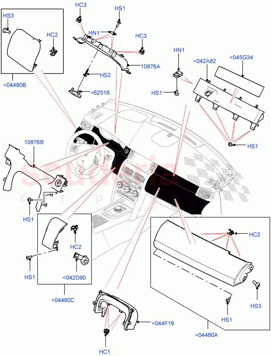 Instrument Panel (External, Centre) (Itatiaia (Brazil)) ((V) FROMGT000001) of Land Rover Land Rover Discovery Sport (2015+) [2.0 Turbo Diesel AJ21D4]