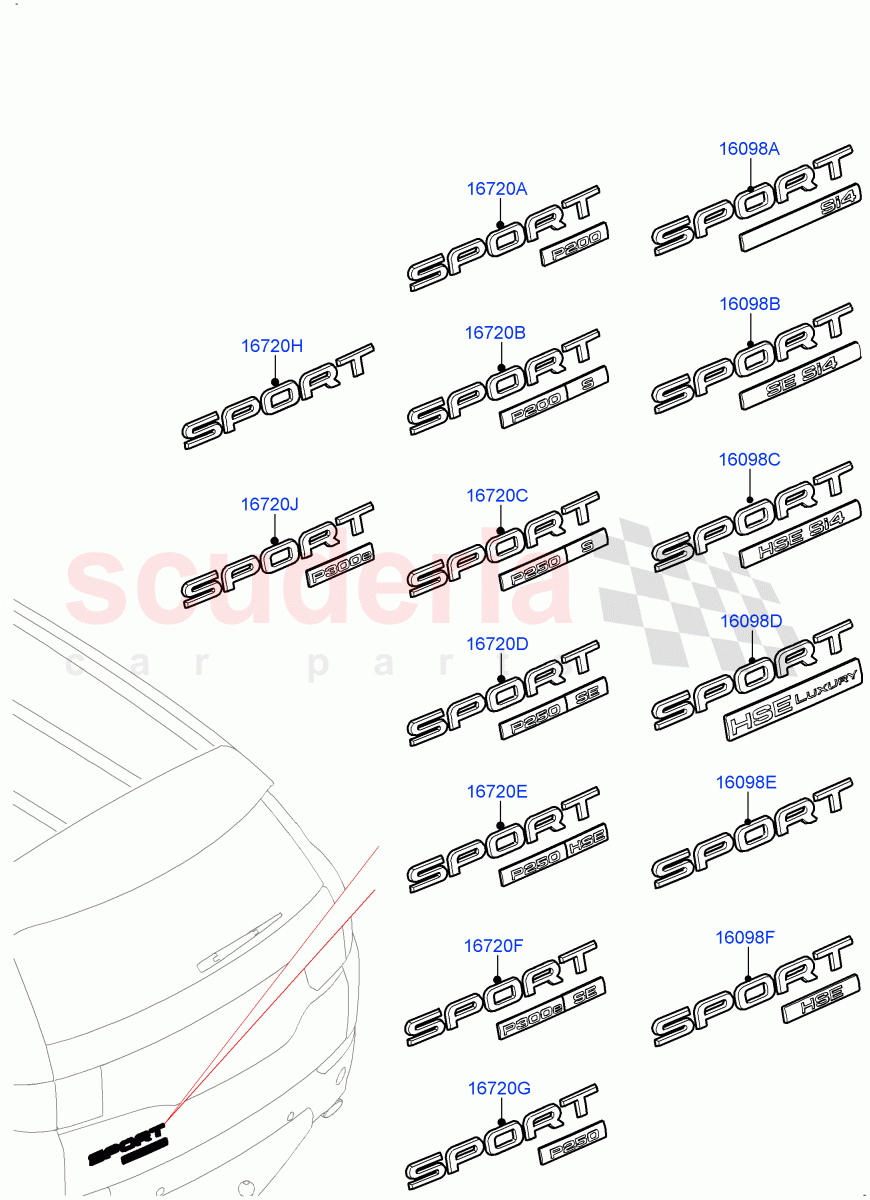 Name Plates (Changsu (China)) ((V) FROMFG000001) of Land Rover Land Rover Discovery Sport (2015+) [2.0 Turbo Diesel]