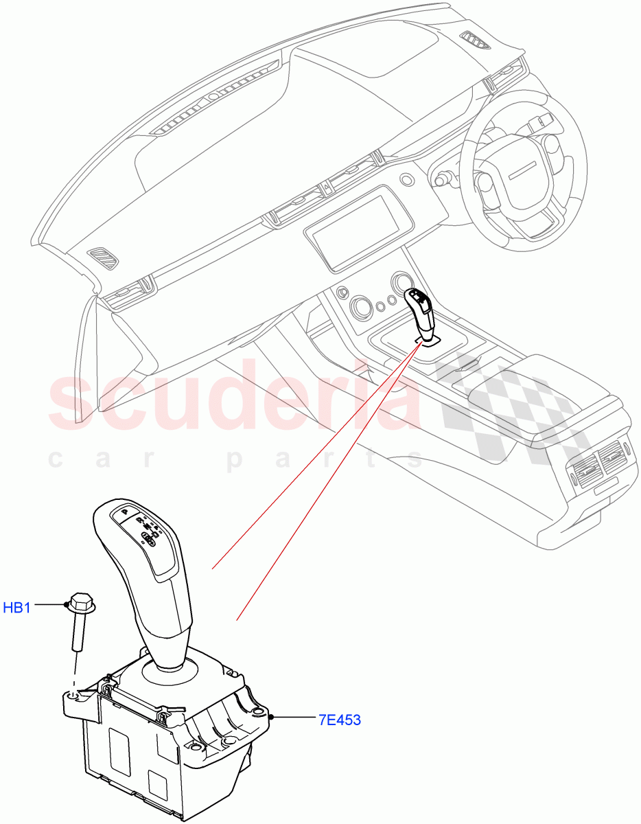 Gear Change-Automatic Transmission (1.5L AJ20P3 Petrol High PHEV, 8 Speed Automatic Trans 8G30, Halewood (UK), 1.5L AJ20P3 Petrol High) ((V) FROMLH000001) of Land Rover Land Rover Range Rover Evoque (2019+) [2.0 Turbo Diesel AJ21D4]