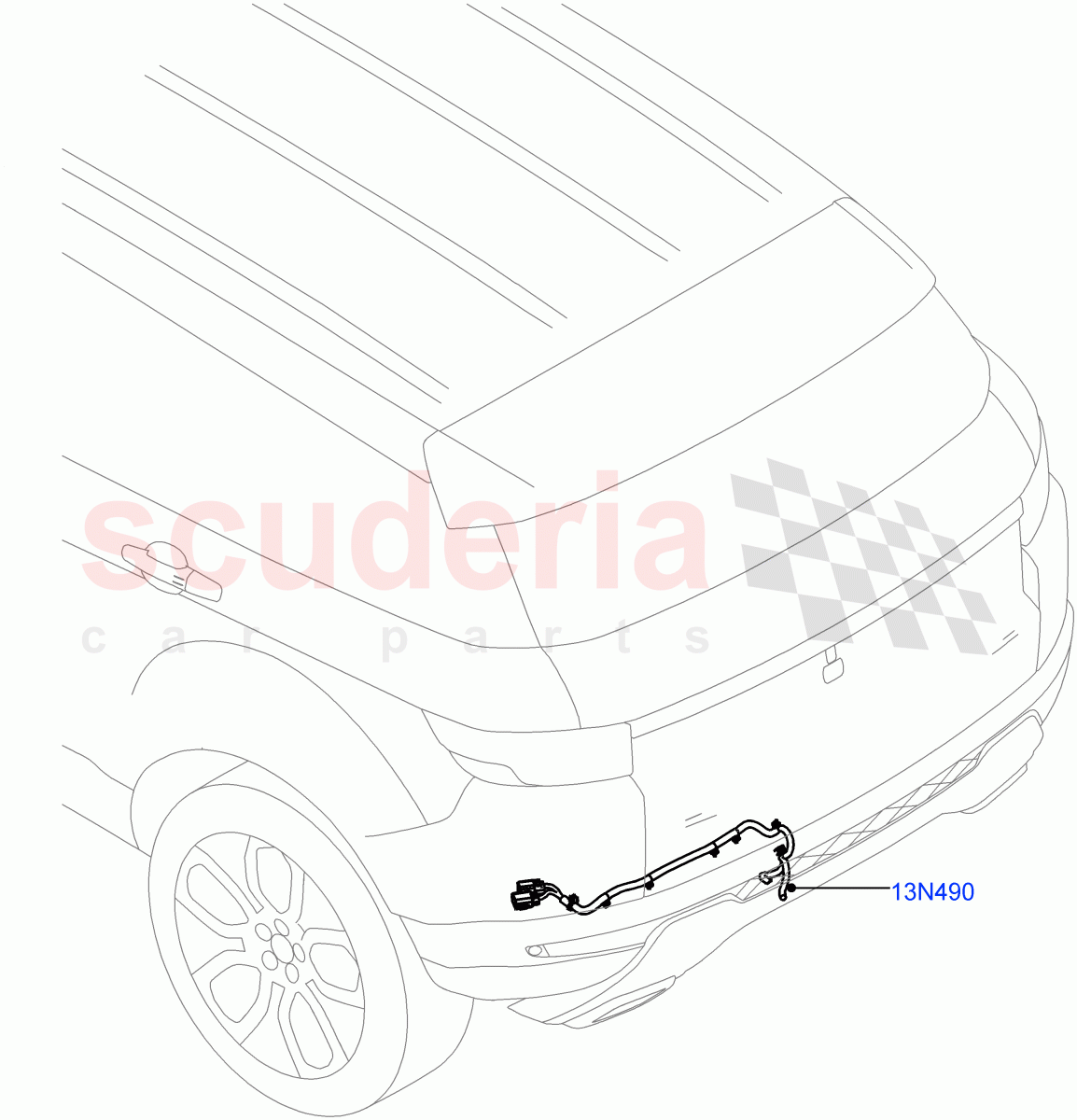 Electrical Wiring - Body And Rear (Towing) (Halewood (UK)) of Land Rover Land Rover Range Rover Evoque (2012-2018) [2.0 Turbo Petrol AJ200P]