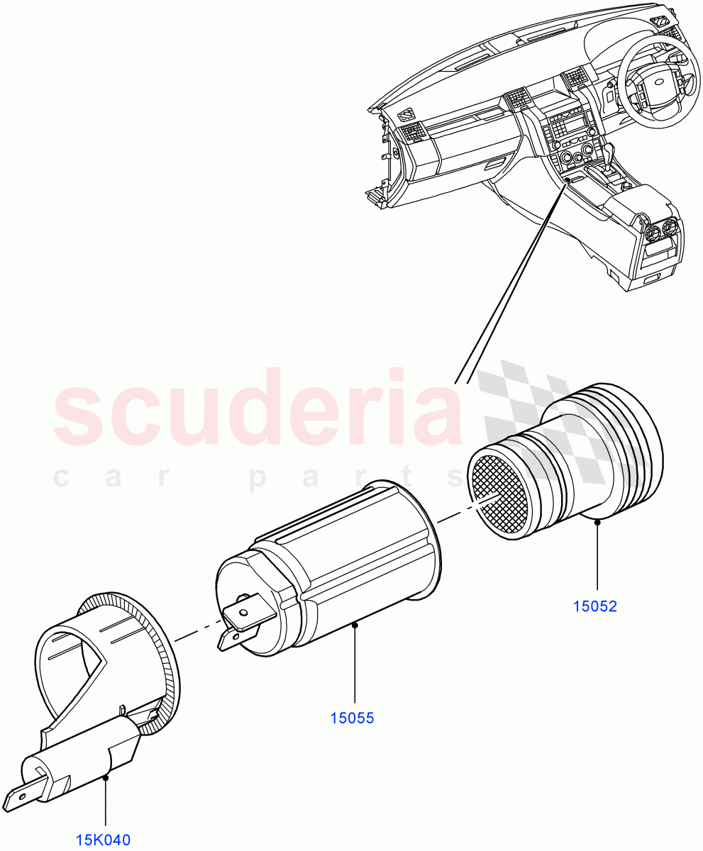 Instrument Panel Related Parts ((V) TO9A999999) of Land Rover Land Rover Range Rover Sport (2005-2009) [4.4 AJ Petrol V8]
