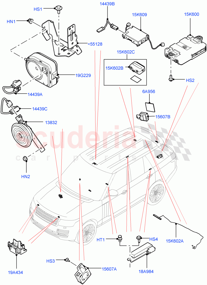 Anti-Theft Alarm Systems of Land Rover Land Rover Range Rover (2012-2021) [2.0 Turbo Petrol AJ200P]
