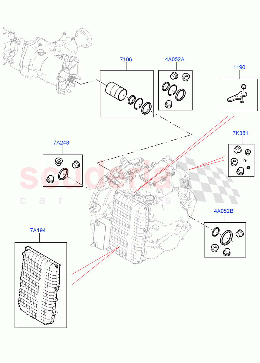 Transmission External Components (9 Speed Auto Trans 9HP50, Itatiaia (Brazil)) ((V) FROMLT000001) of Land Rover Land Rover Discovery Sport (2015+) [1.5 I3 Turbo Petrol AJ20P3]