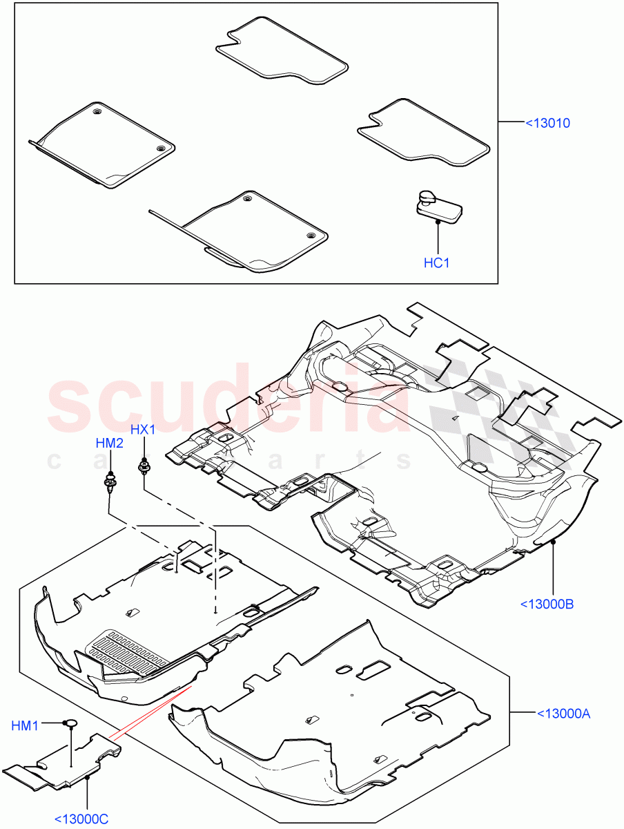 Floor Trim (Changsu (China)) ((V) FROMEG000001) of Land Rover Land Rover Range Rover Evoque (2012-2018) [2.0 Turbo Petrol AJ200P]