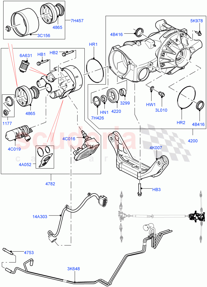 Rear Axle (Changsu (China), Efficient Driveline) ((V) FROMEG000001, (V) TOGG134737) of Land Rover Land Rover Range Rover Evoque (2012-2018) [2.0 Turbo Petrol AJ200P]