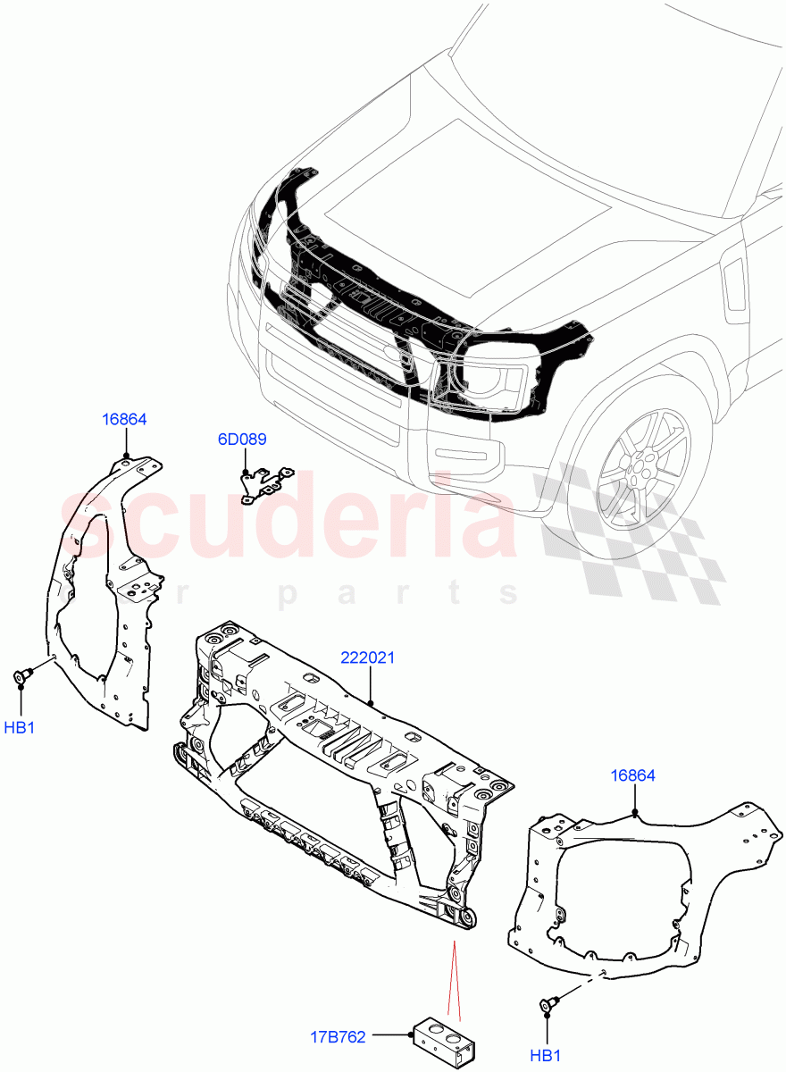 Front Panels, Aprons & Side Members (Front Panel) of Land Rover Land Rover Defender (2020+) [2.0 Turbo Diesel]