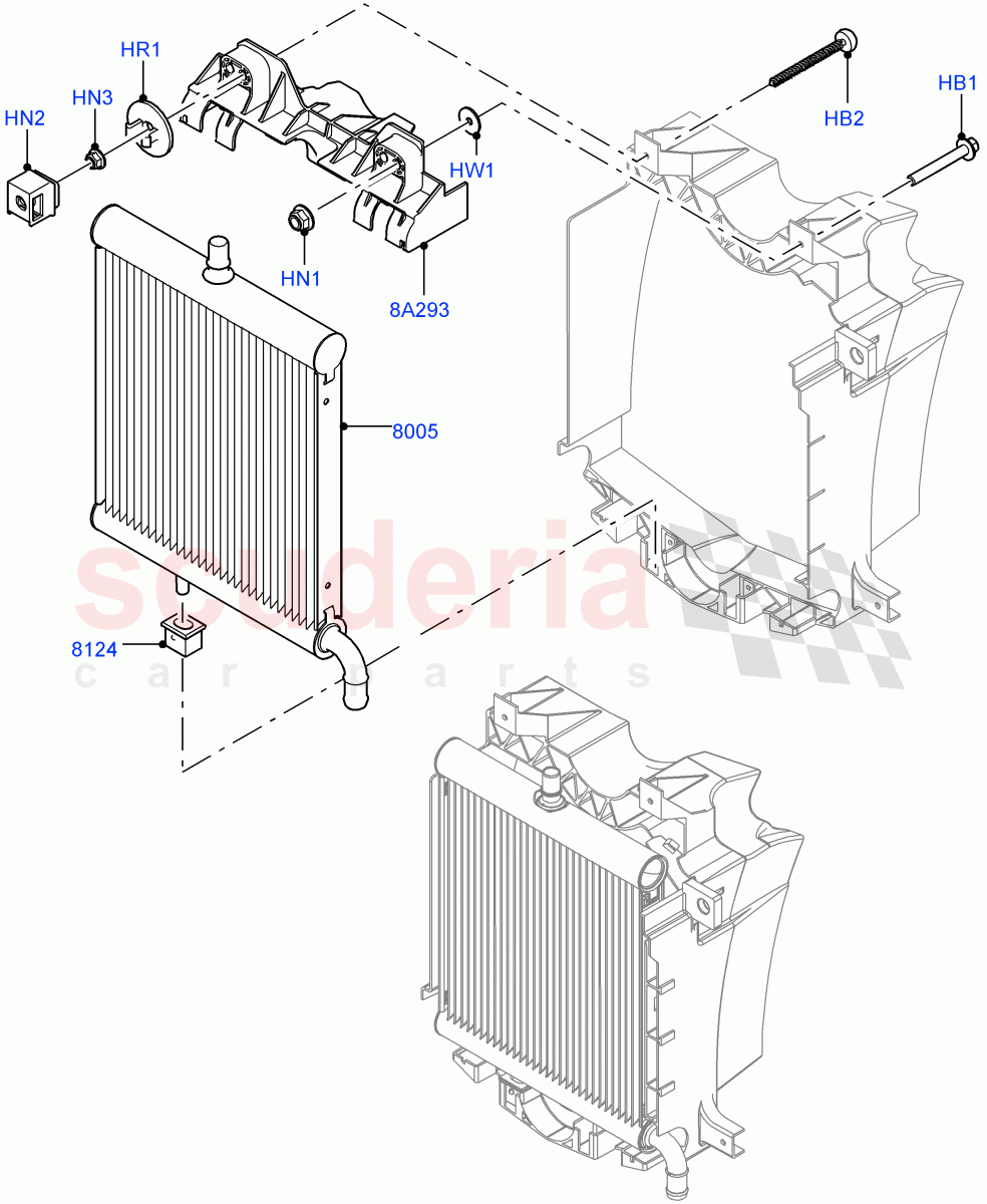 Radiator/Coolant Overflow Container (Auxiliary Unit) (3.0L AJ20P6 Petrol High) ((V) FROMKA000001) of Land Rover Land Rover Range Rover (2012-2021) [3.0 I6 Turbo Petrol AJ20P6]
