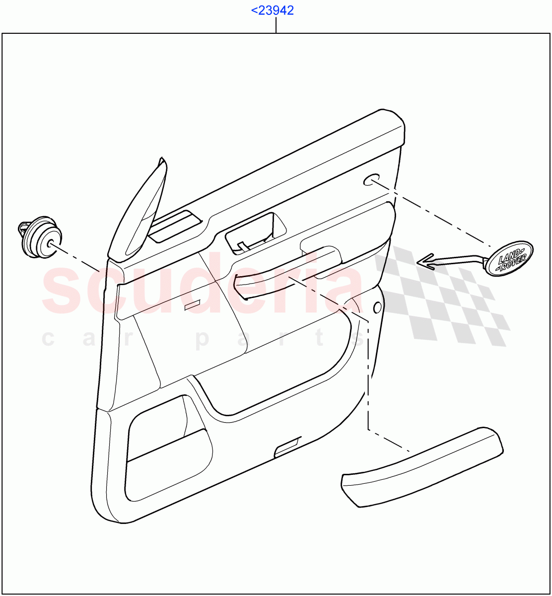 Front Door Trim Panels ((V) TO9A999999) of Land Rover Land Rover Range Rover Sport (2005-2009) [2.7 Diesel V6]