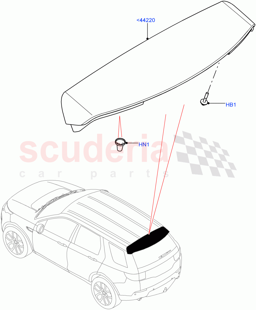 Spoiler And Related Parts (Itatiaia (Brazil)) ((V) FROMGT000001) of Land Rover Land Rover Discovery Sport (2015+) [2.0 Turbo Diesel AJ21D4]