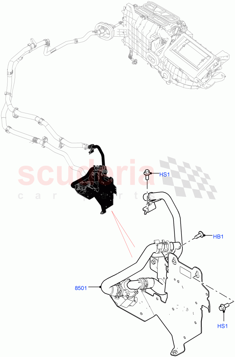 Auxiliary Circulation Coolant Pump (3.0L DOHC GDI SC V6 PETROL, Electric Auxiliary Coolant Pump) of Land Rover Land Rover Range Rover Velar (2017+) [3.0 DOHC GDI SC V6 Petrol]