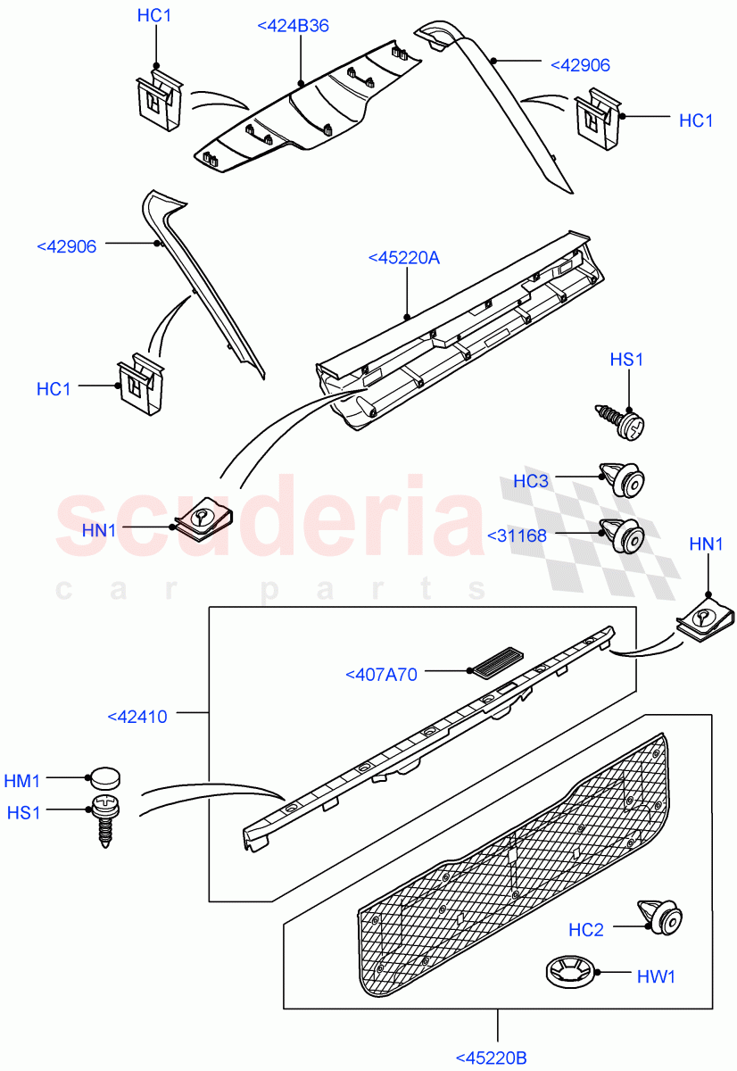 Back Door/Tailgate Trim Panels (Less Armoured) ((V) FROMAA000001) of Land Rover Land Rover Range Rover (2010-2012) [3.6 V8 32V DOHC EFI Diesel]