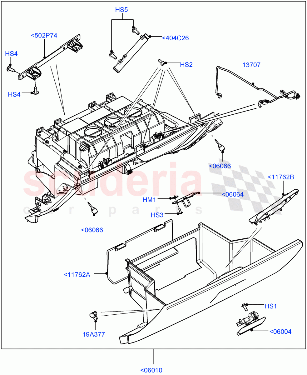 Glove Box (Halewood (UK)) of Land Rover Land Rover Range Rover Evoque (2012-2018) [2.2 Single Turbo Diesel]