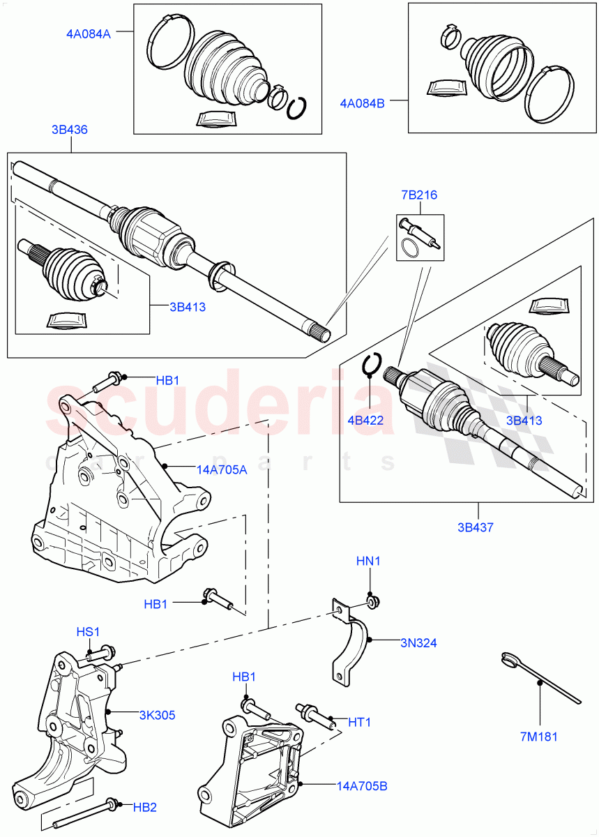 Drive Shaft - Front Axle Drive (Changsu (China)) ((V) FROMEG000001) of Land Rover Land Rover Range Rover Evoque (2012-2018) [2.0 Turbo Petrol GTDI]