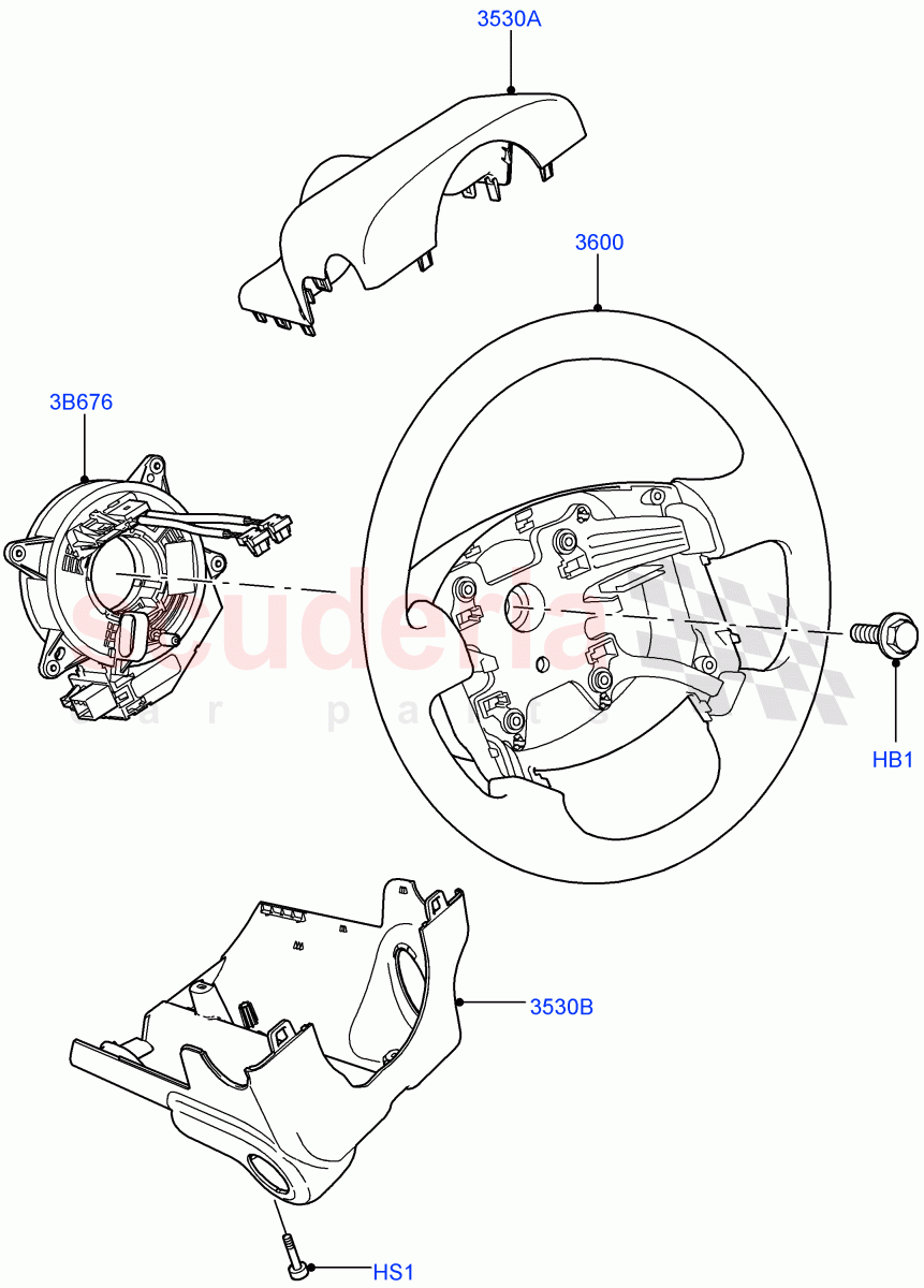 Steering Wheel ((V) FROMAA000001) of Land Rover Land Rover Discovery 4 (2010-2016) [3.0 Diesel 24V DOHC TC]