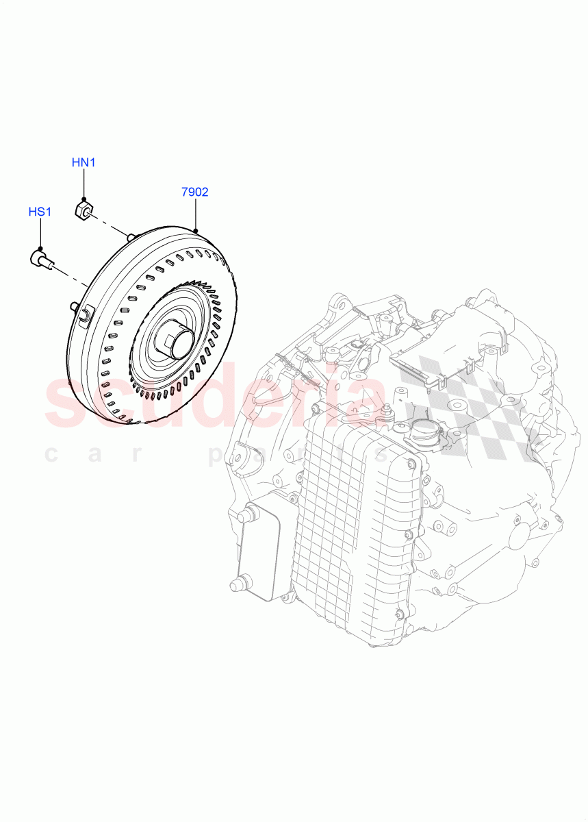 Converter (9 Speed Auto Trans 9HP50, Itatiaia (Brazil)) ((V) FROMLT000001) of Land Rover Land Rover Discovery Sport (2015+) [2.0 Turbo Diesel AJ21D4]