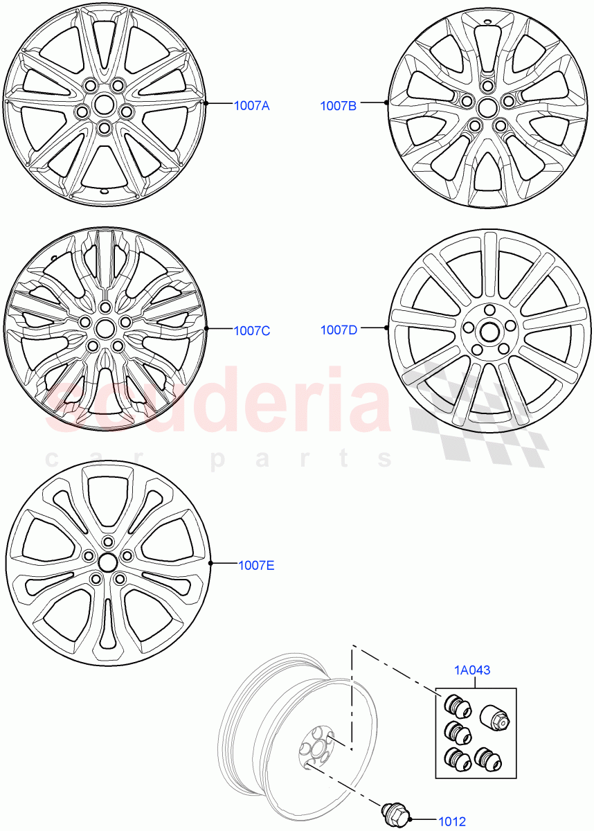 Accessory Wheels (Accessory) of Land Rover Land Rover Range Rover Sport (2014+) [3.0 DOHC GDI SC V6 Petrol]