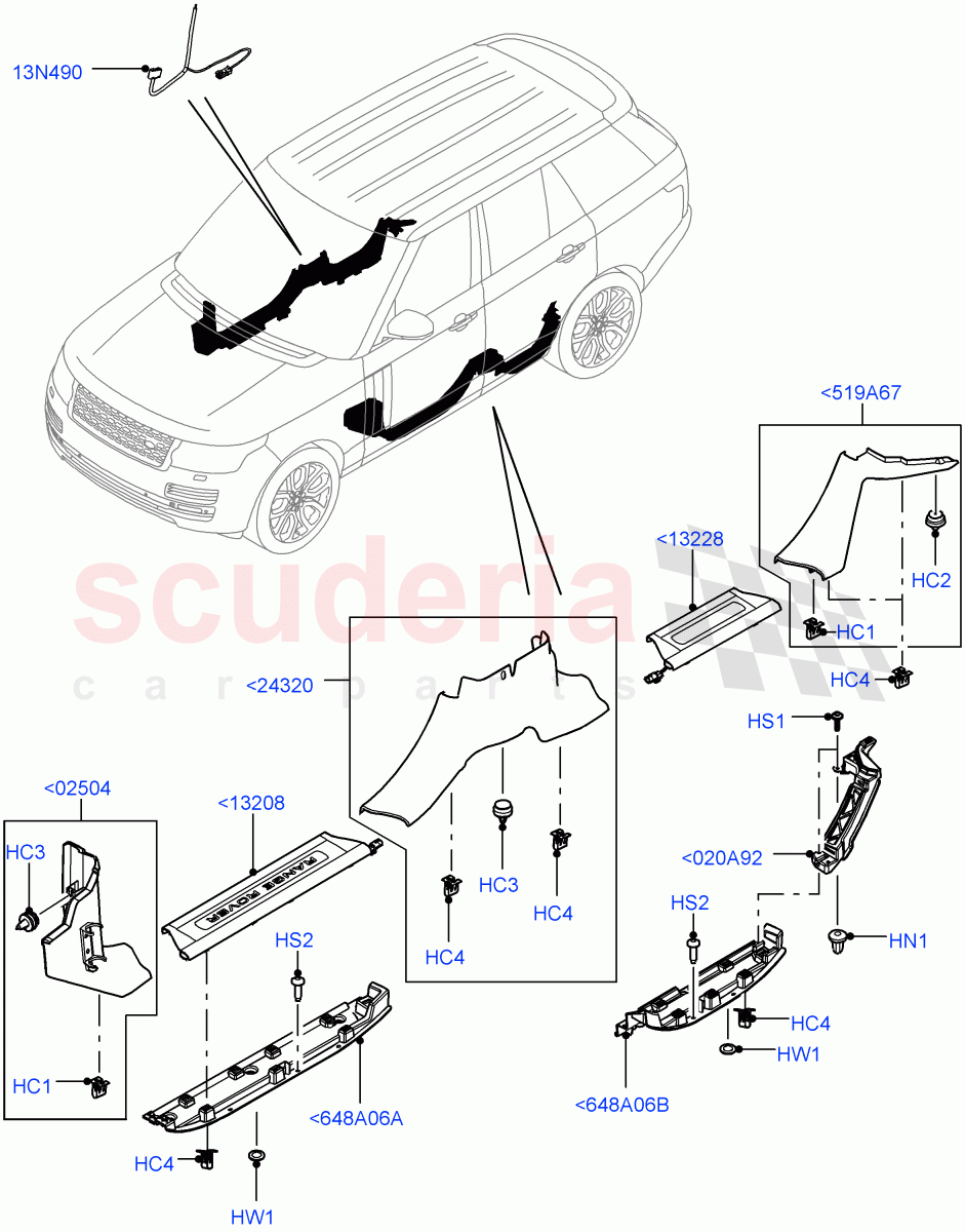 Side Trim (Sill) of Land Rover Land Rover Range Rover (2012-2021) [3.0 I6 Turbo Diesel AJ20D6]