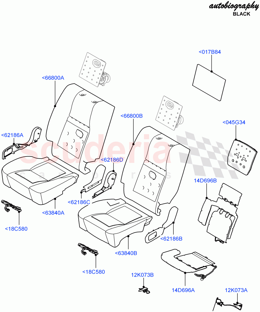 Rear Seat Pads/Valances & Heating (Autobiography Black / SV Autobiography) (2S AL Leather Diamond, With 40/40 Split Individual Rr Seat, Perforated Soft Grain Leather, 40/20/40 Super Slouch Rear Seat, Limited Edition Lux Leather, With 2 Rear Small Individual Seats) ((V) FROMEA000001) of Land Rover Land Rover Range Rover (2012-2021) [2.0 Turbo Petrol GTDI]