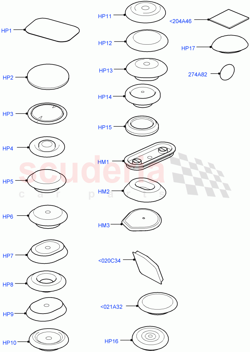 Plugs - Body (Halewood (UK)) of Land Rover Land Rover Range Rover Evoque (2012-2018) [2.0 Turbo Petrol GTDI]