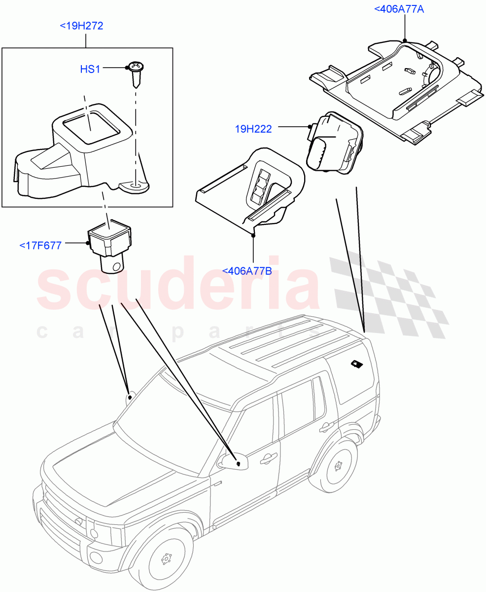 Camera Equipment (Rear View Camera-Fixed) ((V) FROMEA000001) of Land Rover Land Rover Discovery 4 (2010-2016) [2.7 Diesel V6]