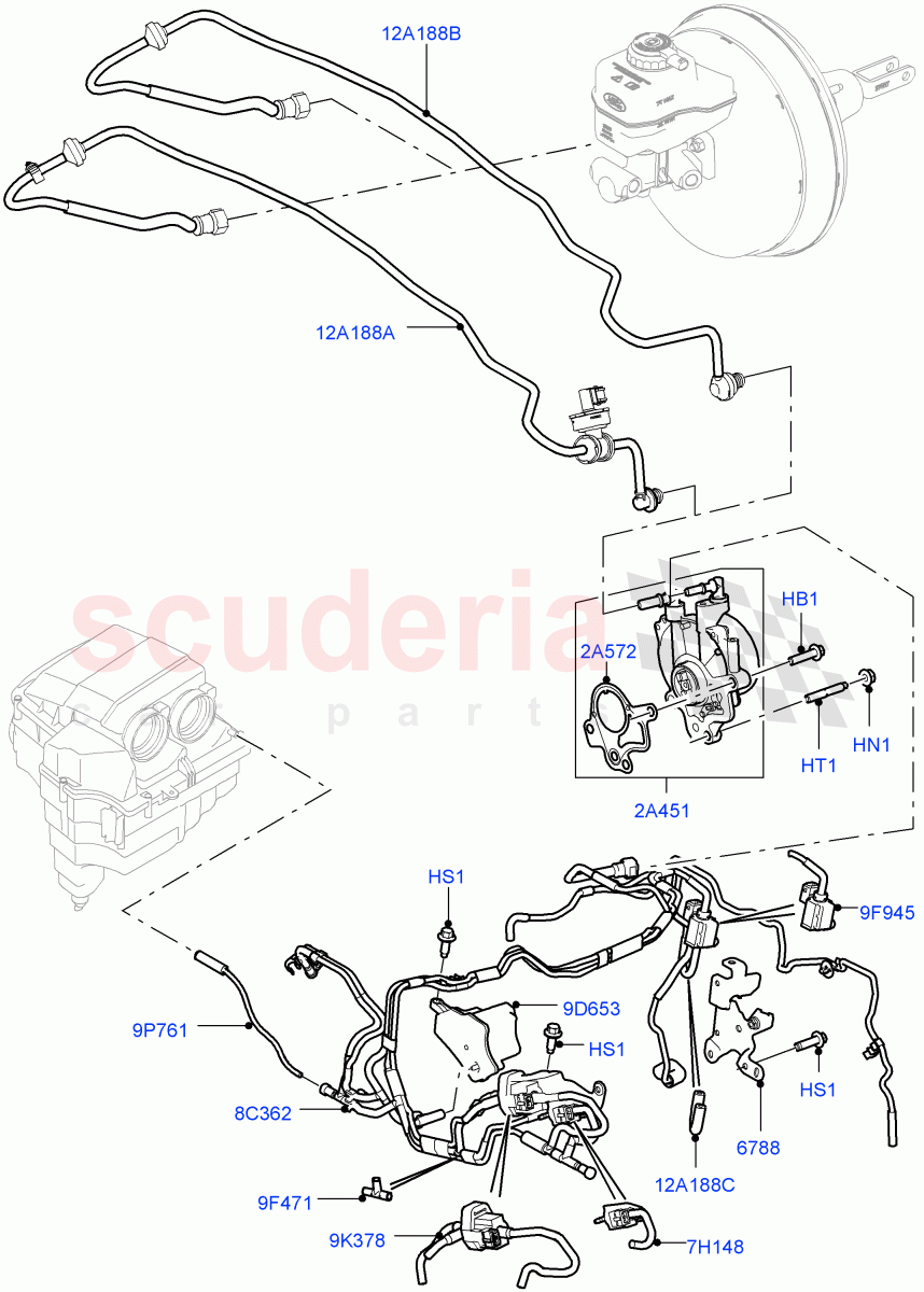 Vacuum Control And Air Injection (3.0 V6 Diesel, LHD) ((V) FROMAA000001) of Land Rover Land Rover Range Rover Sport (2010-2013) [3.0 Diesel 24V DOHC TC]