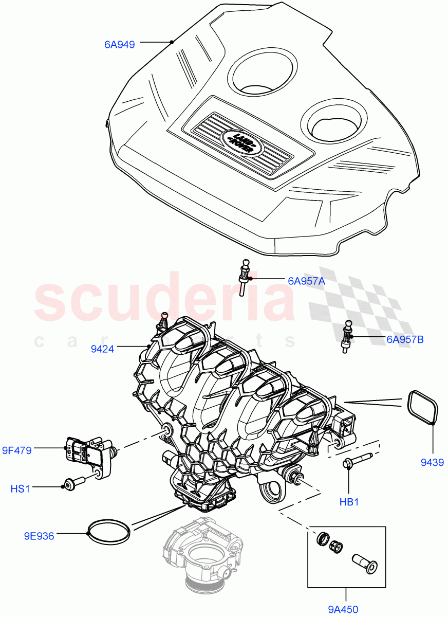 Inlet Manifold (2.0L 16V TIVCT T/C 240PS Petrol, Changsu (China)) ((V) FROMEG000001) of Land Rover Land Rover Discovery Sport (2015+) [2.0 Turbo Petrol GTDI]
