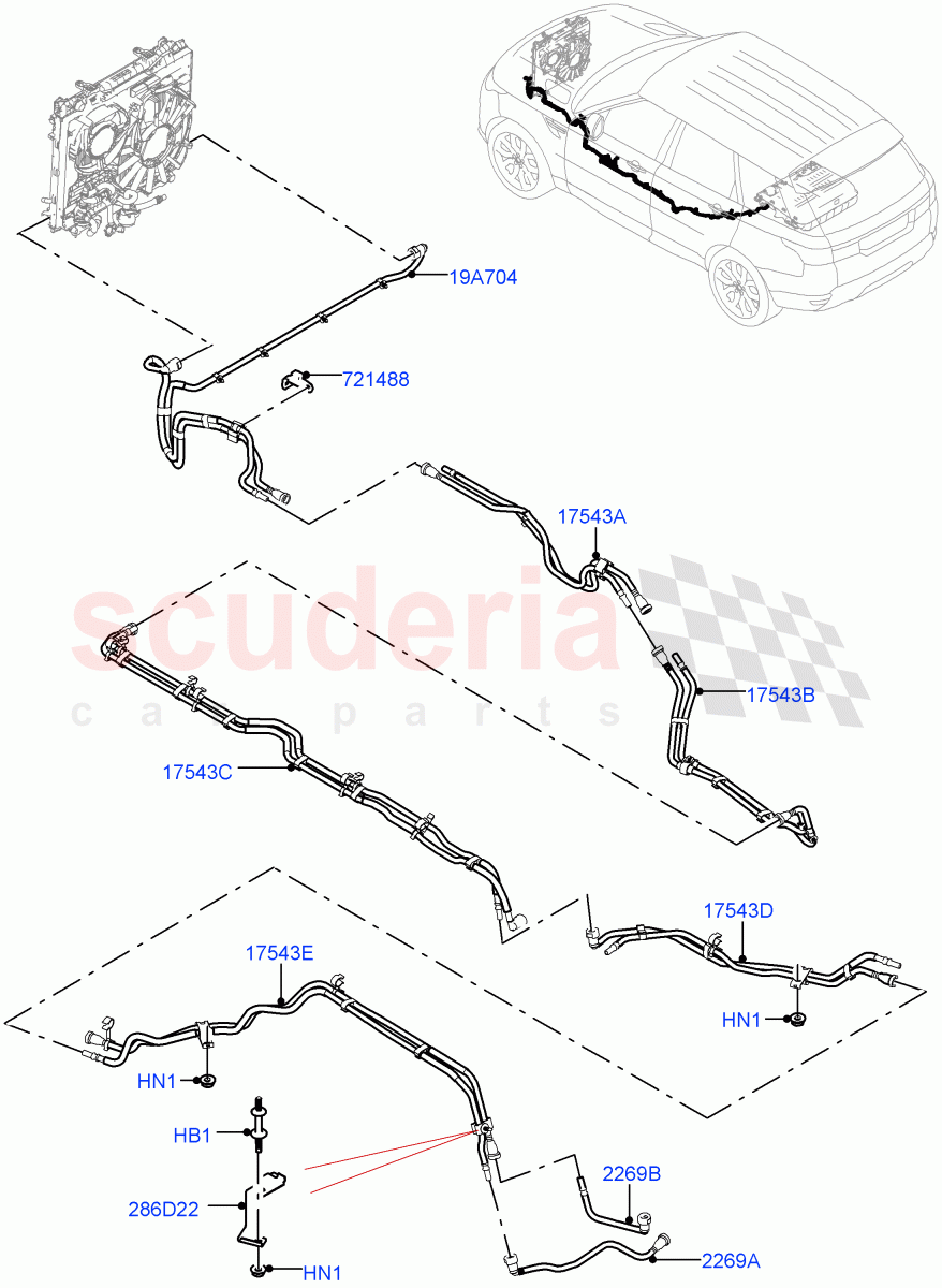 Hybrid Electrical Modules (Front And Middle Section, Battery And Cooling) (2.0L AJ200P Hi PHEV) ((V) FROMJA000001) of Land Rover Land Rover Range Rover (2012-2021) [3.0 DOHC GDI SC V6 Petrol]